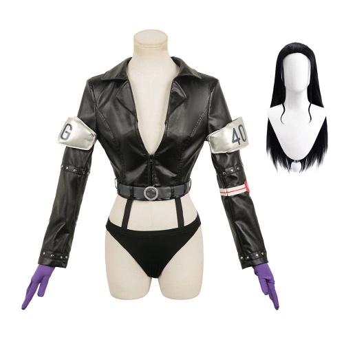 One Piece Egghead Arc Anime Nico Robin Women Balck Suit Party Carnival Halloween Cosplay Costume | Female / Costume + Wig / XS