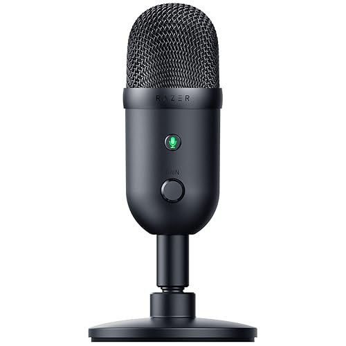 Razer Seiren V2 X USB Condenser Microphone for Streaming and Gaming on PC: Supercardioid Pickup Pattern - Integrated Digital Limiter - Mic Monitoring and Gain Control - Built-in Shock Absorber - Seiren V2 X