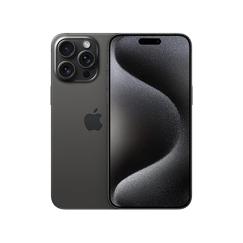 Apple iPhone 15 Pro Max, 256GB, Black Titanium for Boost Mobile (Renewed) - Boost - Black Titanium - 256GB