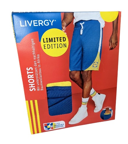 LiDL Herren Shorts Gelb 50 Jahre Limited Edition 2023 Kurze Hose Livergy