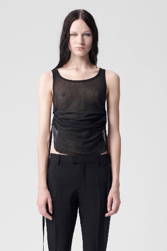 Mara Wrinkled Cropped Tank Top