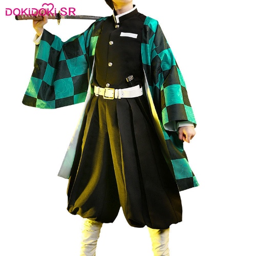 Kamado Tanjirou  Cosplay Kimetsu no Yaiba Costume Men Halloween | S