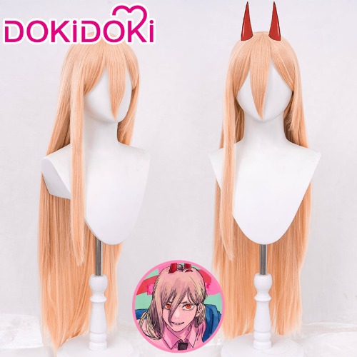 【Ready For Ship】【Wig/Headwear】DokiDoki Manga Chainsaw Man Cosplay Power Cosplay Long Straight Pink Wig Chainsawman | Wig only