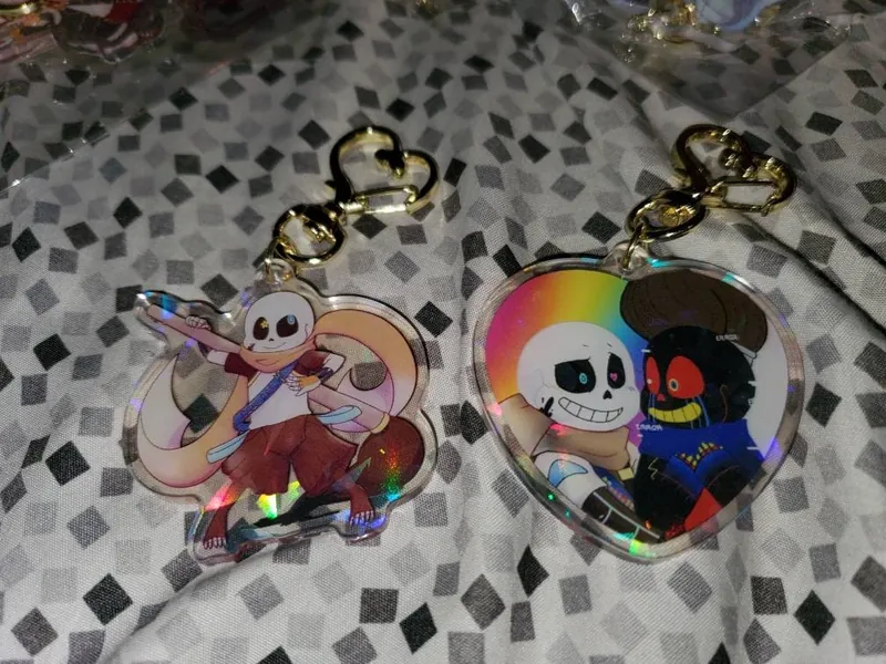 2" Error Ink Sans Errorink Holographic Holo Undertale AU Acrylic Keychain