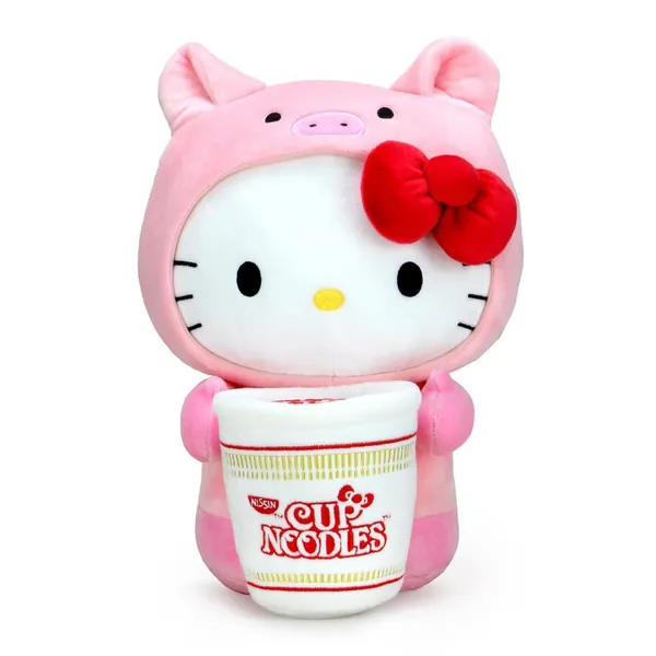 Pork Nissin Cup Noodles X Hello Kitty - Kidrobot Medium Plush [In Stock, Ship Today]