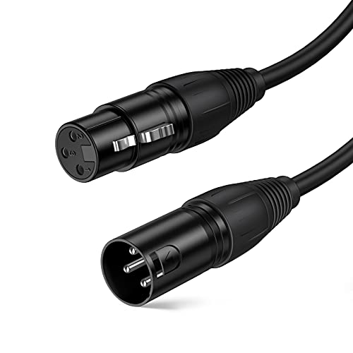 CableCreation XLR Cable, 3FT XLR Male to XLR Female Balanced 3 PIN XLR Microphone Cable Compatible with Shure SM Microphone, Behringer, Speaker Systems, Radio Station and More, Black - 【1 Pack】 - 3 Feet