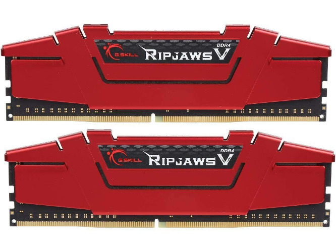 G.Skill Ripjaws V Series 32GB (2 x 16GB) 288-Pin SDRAM (PC4-19200) DDR4 2400 CL15-15-15-35 1.20V Dual Channel Desktop Memory Model F4-2400C15D-32GVR - 