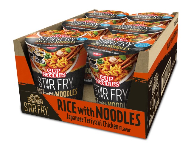Nissin Cup Noodles Stir Fry Rice with Noodles, Japanese Teriyaki Chicken, 2.75 Ounce (Pack of 6) - 