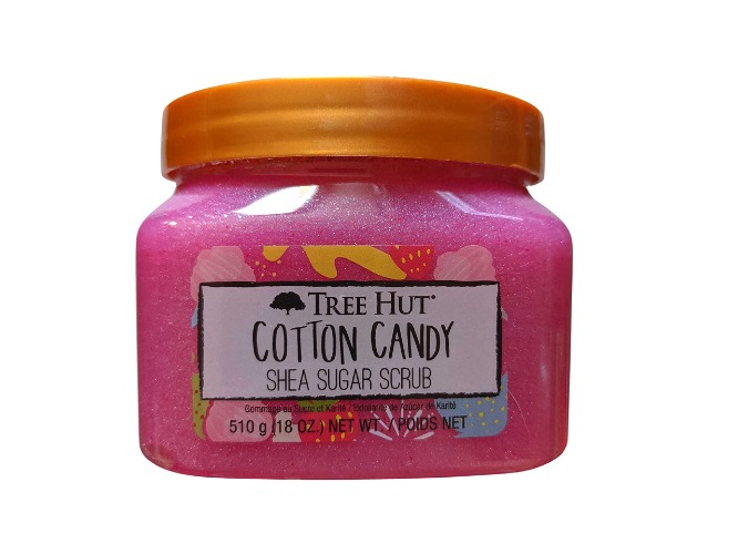 Tree Hut Cotton Candy Shea Sugar Scrub 18 Oz! Formulated With Real Sugar, Certified Shea Butter And Strawberry Extract! Exfoliating Body Scrub That Leaves Skin Feeling Soft And Smooth! (Cotton Candy) - Almond