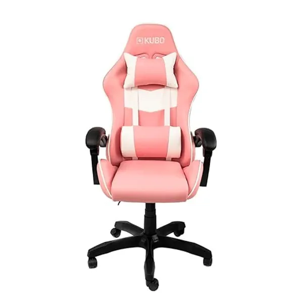 KUBO Silla de Gaming Ergonómica, Nailon, Rosa, One Size - Rosa