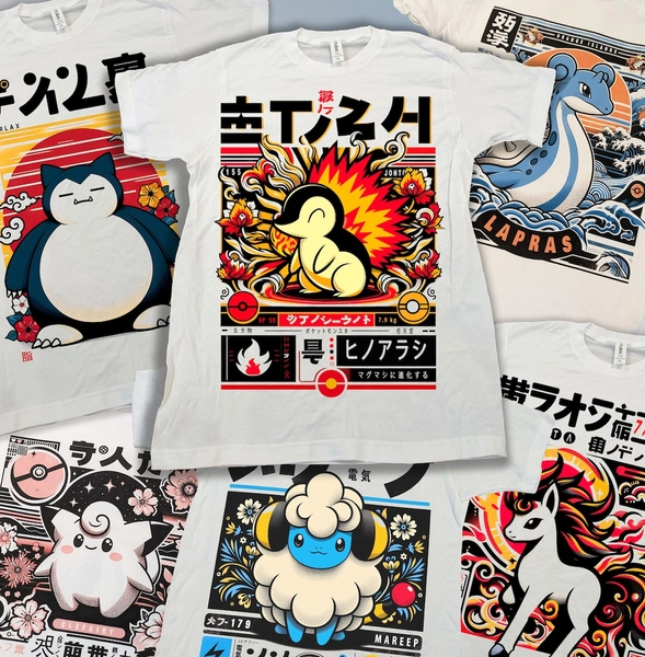 Retro Style Anime PKMN T-shirt, Vintage Style Japanese Shirt - Etsy