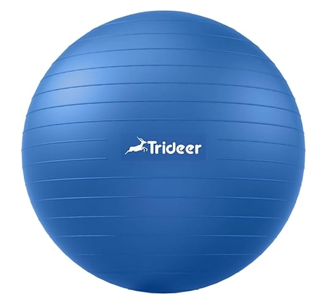 Trideer Yoga Ball Exercise Ball for Working Out, 5 Sizes Gym Ball, Birthing Ball for Pregnancy, Swiss Ball for Physical Therapy, Balance, Stability, Fitness, Office Ball Chair, Quick Pump Included