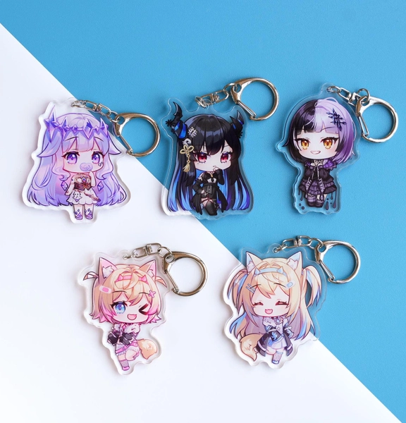 Schlüsselanhänger Charm HOLOLIVE EN Advent - Nerissa Ravencroft Bijou Koseki Fuwawa Mococo Abyssgard Shiori Novella