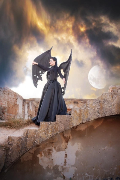 Black Cosplay Wings Costume, Bat Wings Costume, Demon Wings Cosplay, Black Angel Wings, cosplay dragon wings for adults, Bat wings with cuts