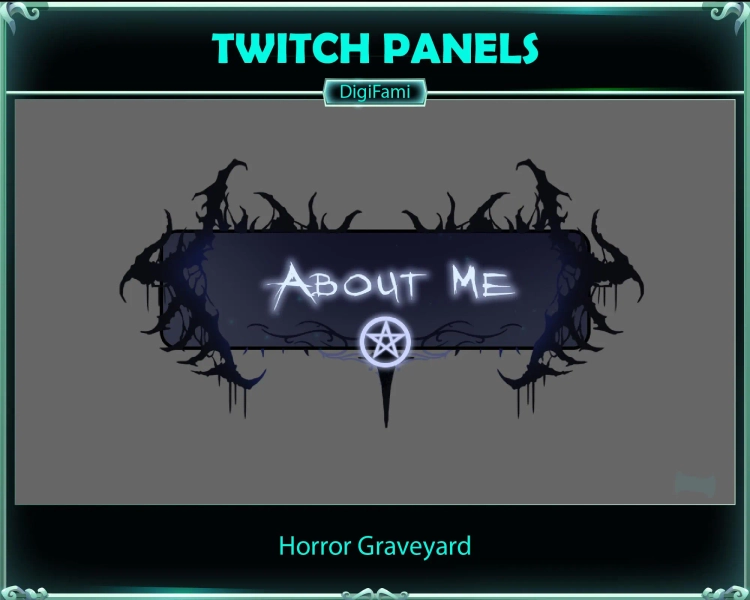 Spooky Graveyard Static Twitch Panels, Horror Night in Graveyard Twitch Panels, Horror Graveyard Twitch Panels for Streamers, YouTubers