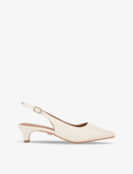 Carina slingback faux-leather courts