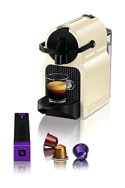 Nespresso by De'Longhi Inissia EN80.CW Macchina da caffè, Sistema Capsule Nespresso, Serbatoio acqua 0.7L, Bianco Crema (Cream White)