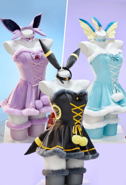 PM Derivative Sexy Cosplay Costume Christmas Plush Suit Winter Dress with Headdress and Tail