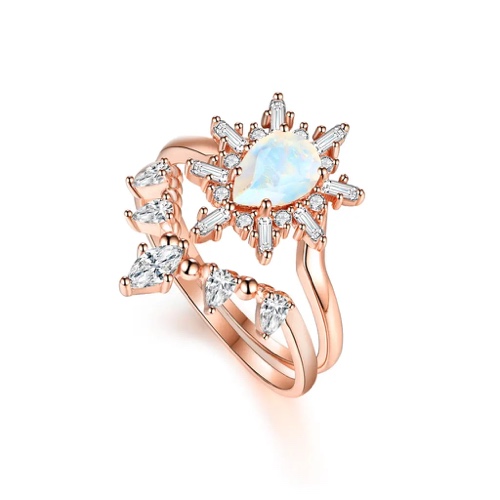 Alice Ring Set - Moonstone - 9