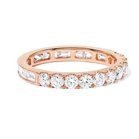 Aurora Ring/18k Rose Gold & Premium Cubic Zirconia - Medium (US 7)