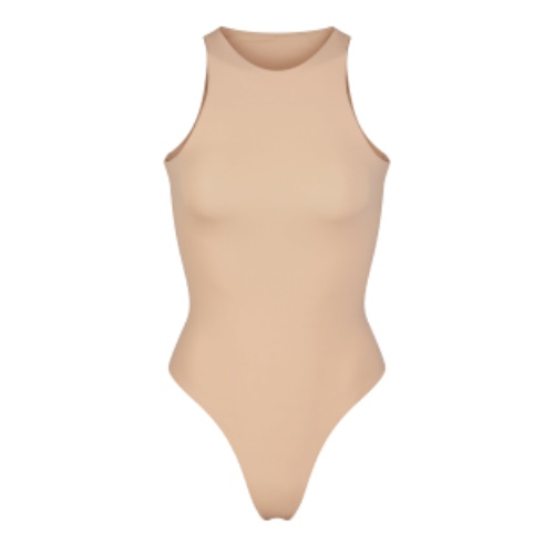HIGH NECK BODYSUIT | CLAY