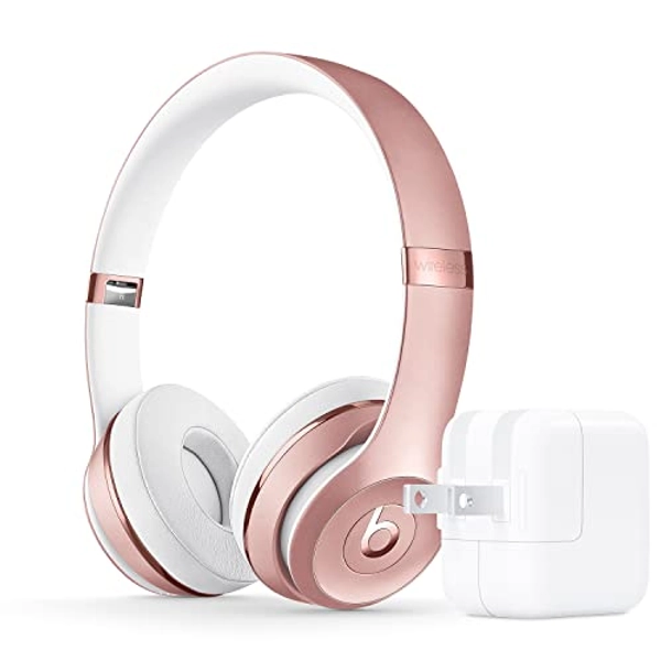 Beats Solo3 Wireless with Apple 12W USB Power Adapter - Rose Gold