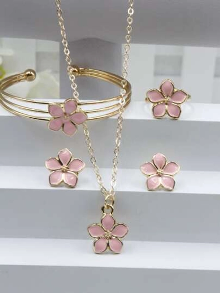 flower jewelry set