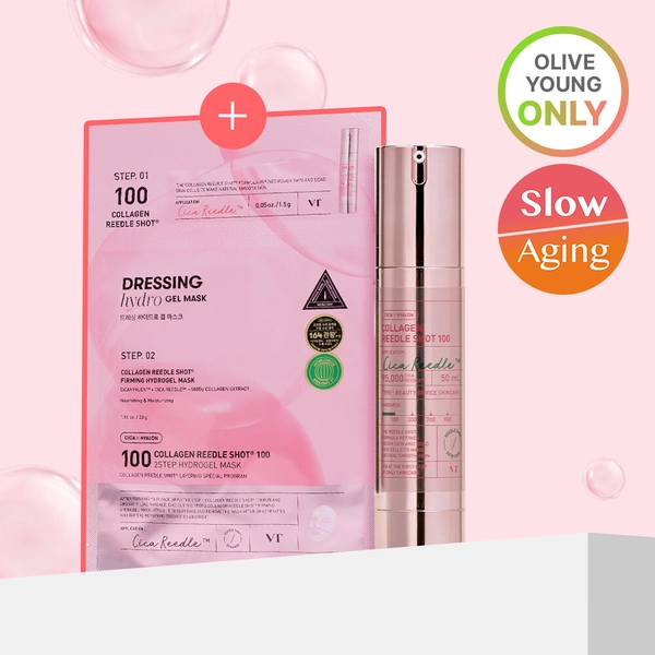 VT Collagen Reedle Shot 100 50ml Set (+Mask 1 Sheet) | OLIVE YOUNG Global