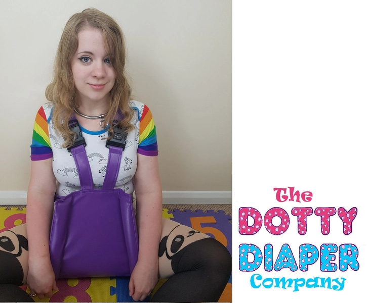 ABDL PVC Spreader Pants - Purple