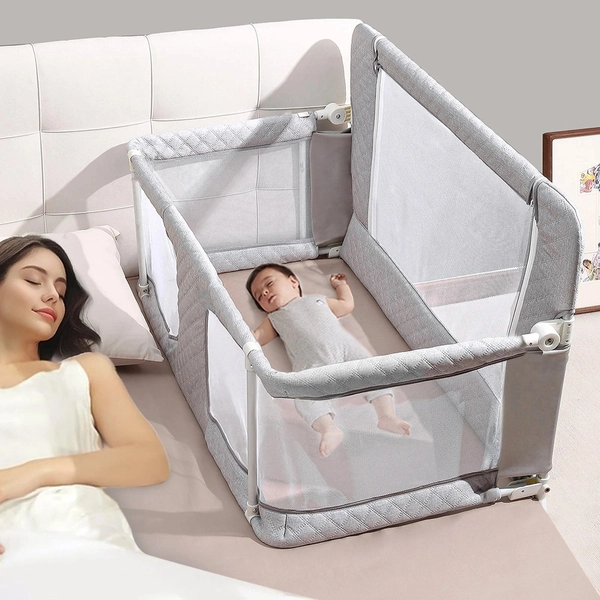 Baby Bed Co Slaper - Babybed Opvouwbaar - Baby Reisbed - Beige - Veilig Slapen naaste je baby