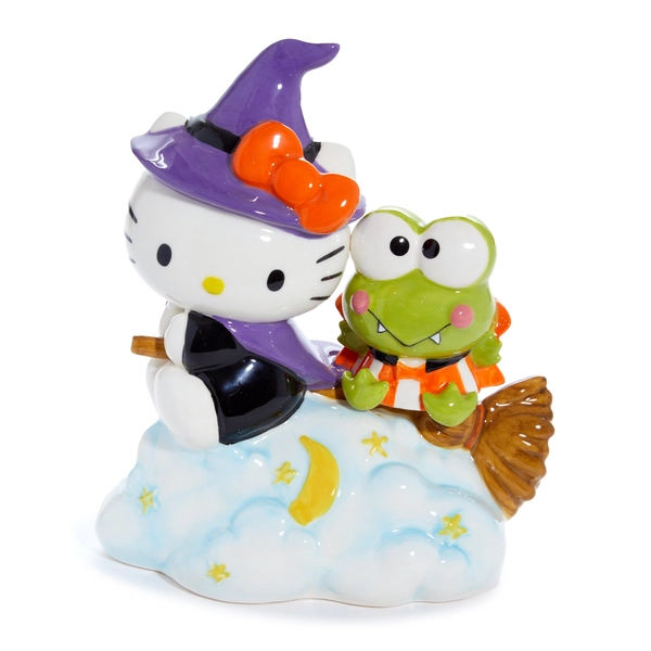 Hello Kitty and Keroppi Ceramic Halloween Figurine