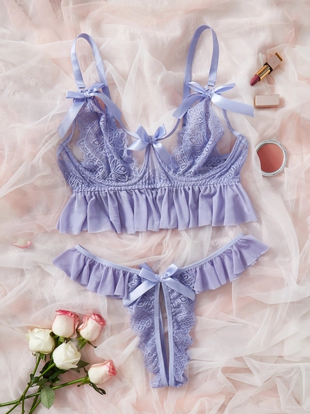 lilac lace set