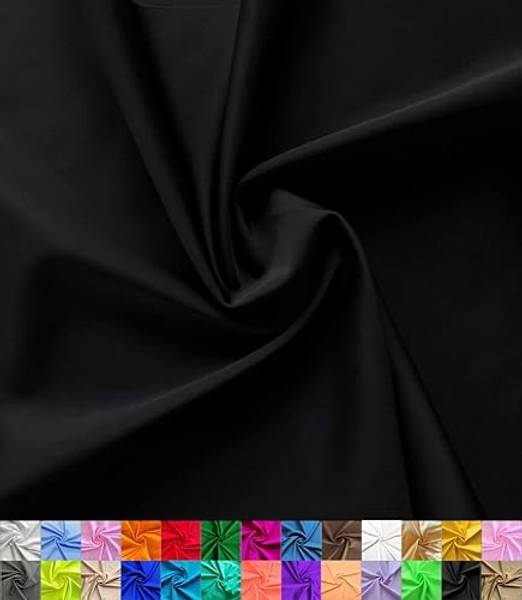 Nylon Spandex Fabric | 80% Nylon, 20% Spandex | Swimwear, Activewear Fabric | 4-Way Stretch | Sports, Dance, Yoga (Black, 2 Yard)r