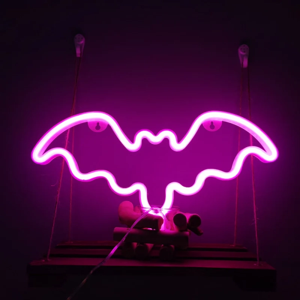 Bat Neon LED Sign: Nocturnal Elegance, Iconic Design