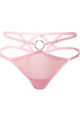 Possess Me Fishnet Panty [PASTEL PINK] | S / Pastel Pink / 95% Polyester 5% Elastane