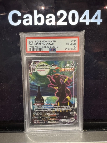 Umbreon VMAX 215/203 Alt Art Evolving Skies Pokemon - PSA 10 GEM MINT Moonbreon