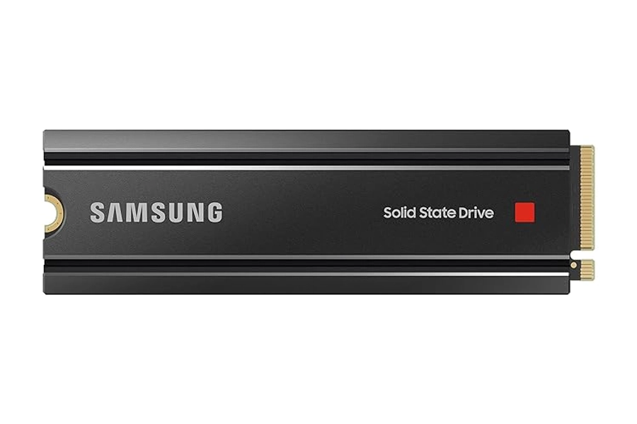 SAMSUNG 980 PRO SSD with Heatsink 1TB PCIe Gen 4 NVMe M.2 Internal Solid State Drive, Heat Control, Max Speed, PS5 Compatible, MZ-V8P1T0CW
