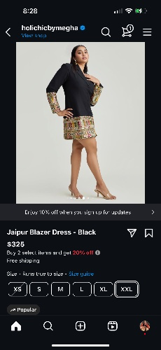 indo-western blazer