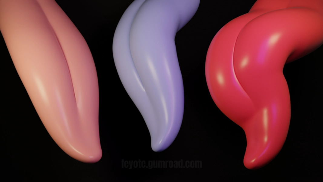 👅 Tongue (Long and Short Versions) (Attaches to any avatar!) (VRChat Avatar Accessory)