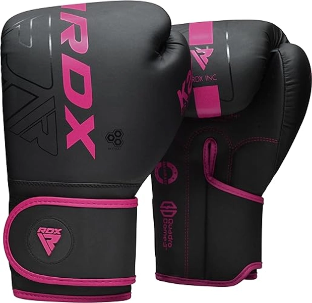 RDX Boxing Gloves, Pro Training Sparring, Maya Hide Leather, Muay Thai MMA Kickboxing, Men Women Adult, Heavy Punching Bag Focus Mitts Pads Workout, Ventilated Palm, Multi Layered, 8 10 12 14 16 18 Oz