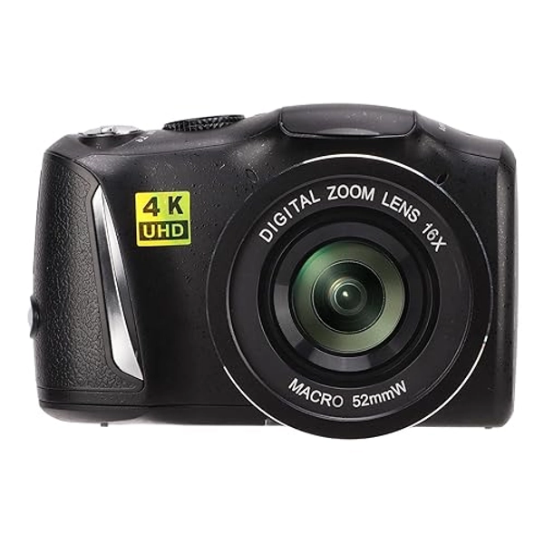 4K HD Digital Camera, Ultra HD 4K 48MP Digital Camera with 3.2 Inch IPS Screen 16X Digital Zoom, Digital Point and Shoot Camera Vlogging Camera for Beginners, Students, Teens, for Girls Boys
