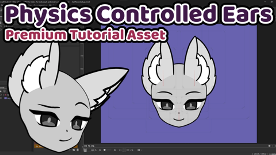 Live2D Physics Controlled Animal Ears Example Asset