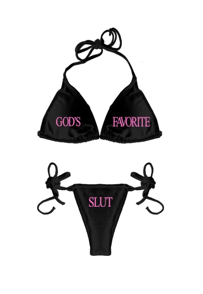 HEAVENLY SLUT BIKINI SWIMSUIT SET