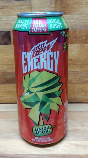 2023 Full 16oz Can Mountain Dew Major Melon Energy 180mg Caffeine Mtn Dew 