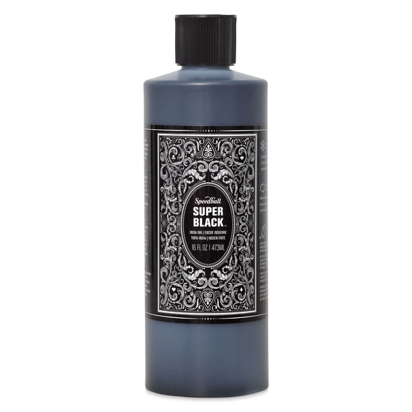 Speedball Super Black Waterproof India Ink - Pint