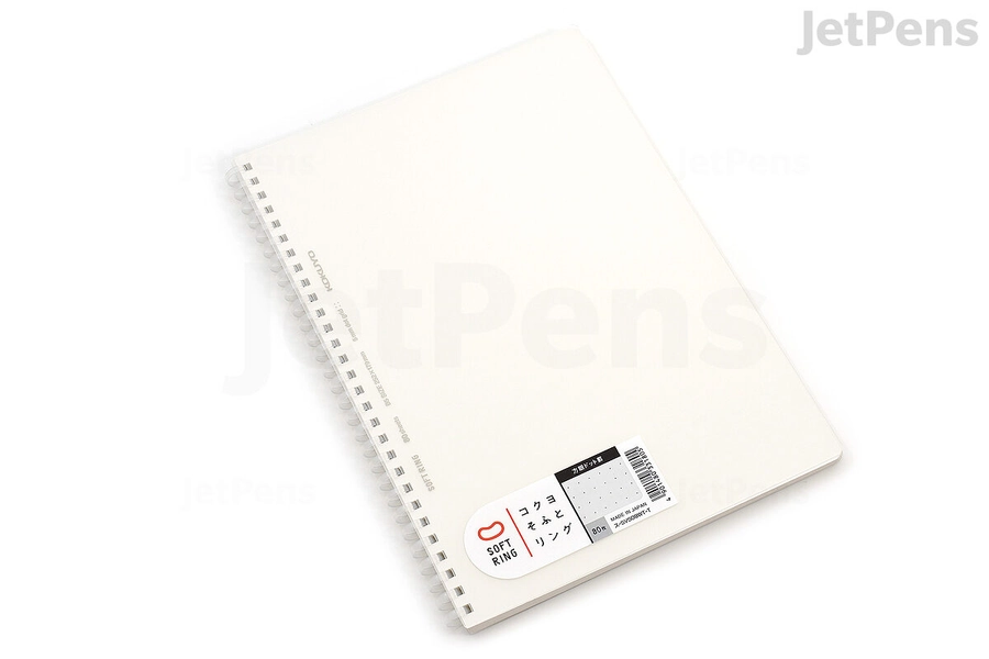 Kokuyo Soft Ring Notebook - B5 - Dot Grid - Clear White