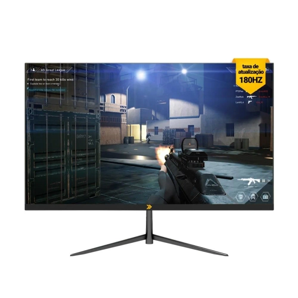Monitor Gamer Curvo KBM! Gaming MG210 23.6" FHD, 180Hz, 1ms, HDMI e DP, Adaptive Sync, Ajuste de Ângulo, Preto - KGMG21023PT