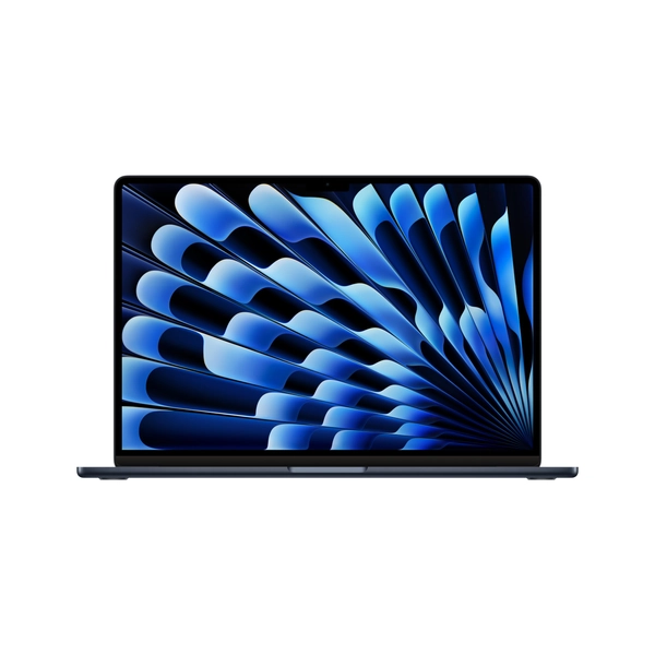 Apple 2024 15” MacBook Air met M3‑chip: 15,3” Liquid Retina-display, 8 GB centraal geheugen, 256 GB SSD-opslag, toetsenbord met achtergrondverlichting, 1080p FaceTime HD-camera, Touch ID; Middernacht