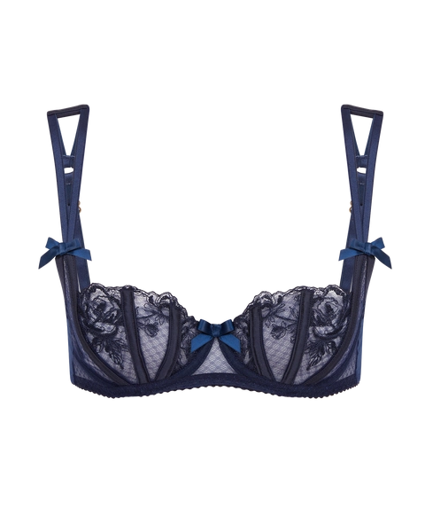 Rosia Balcony Non Padded Bra in Navy | By Agent Provocateur