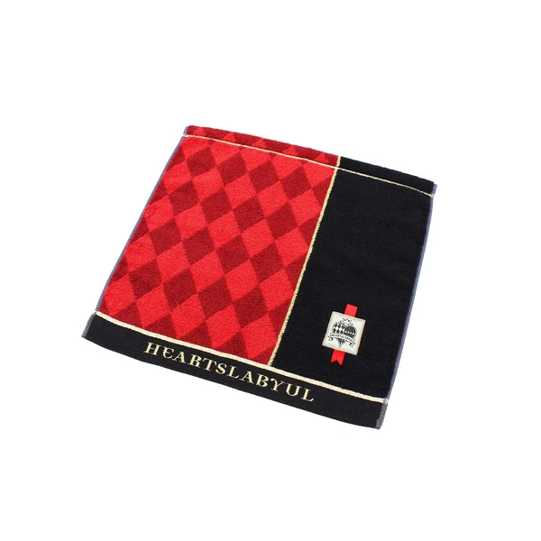 Towel Museum Disney Twisted-Wonderland 38-5011080 Twisted Wonderland Wash Towel, Red, Hearts Labul